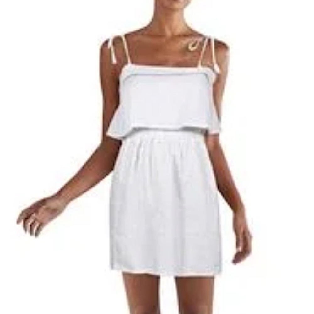NWT Sancia White Linen Mini Dress medium